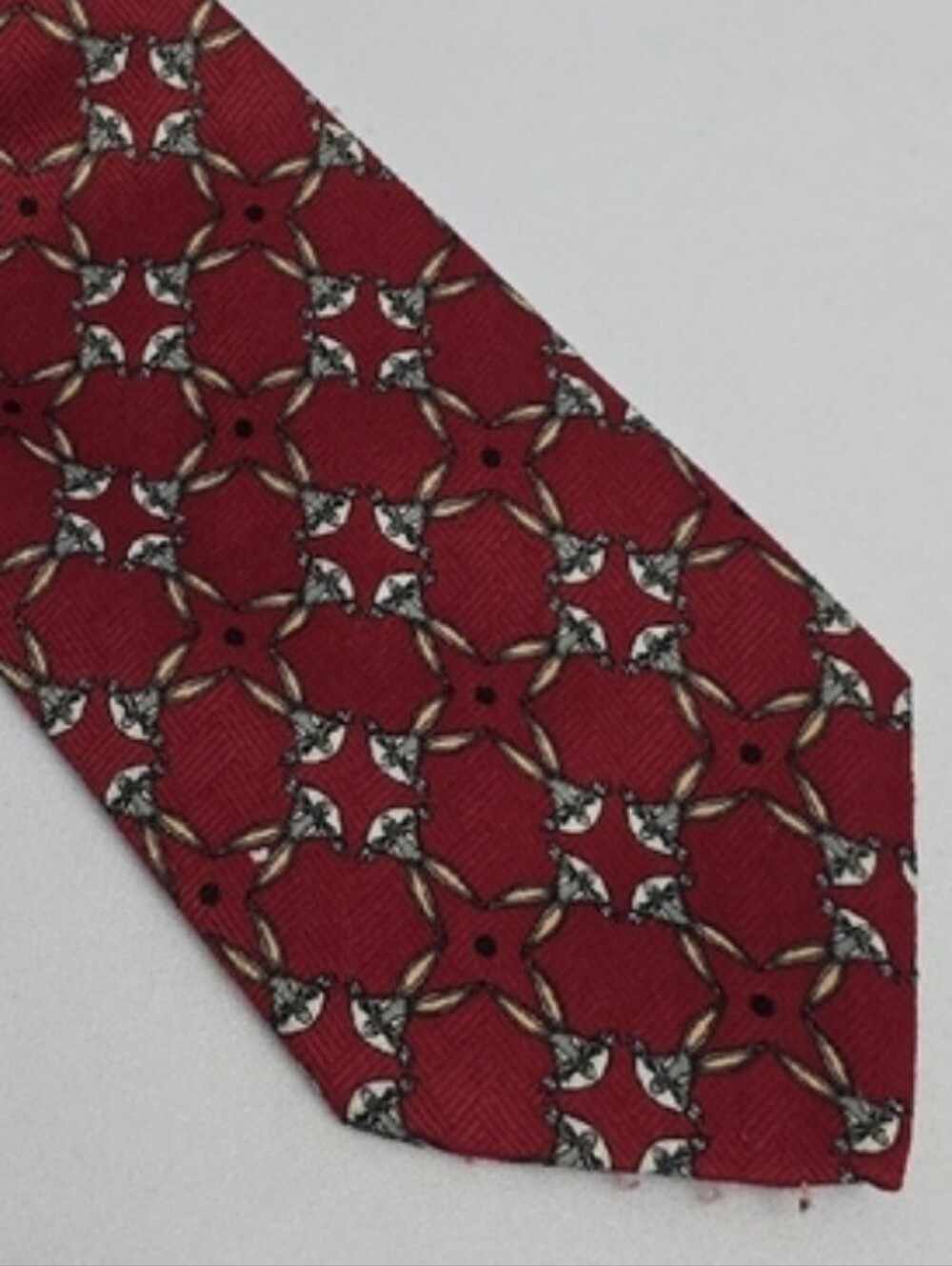 Looney Tunes Bugs Bunny Geometric Novelty Necktie Red 1999 Warner Bros